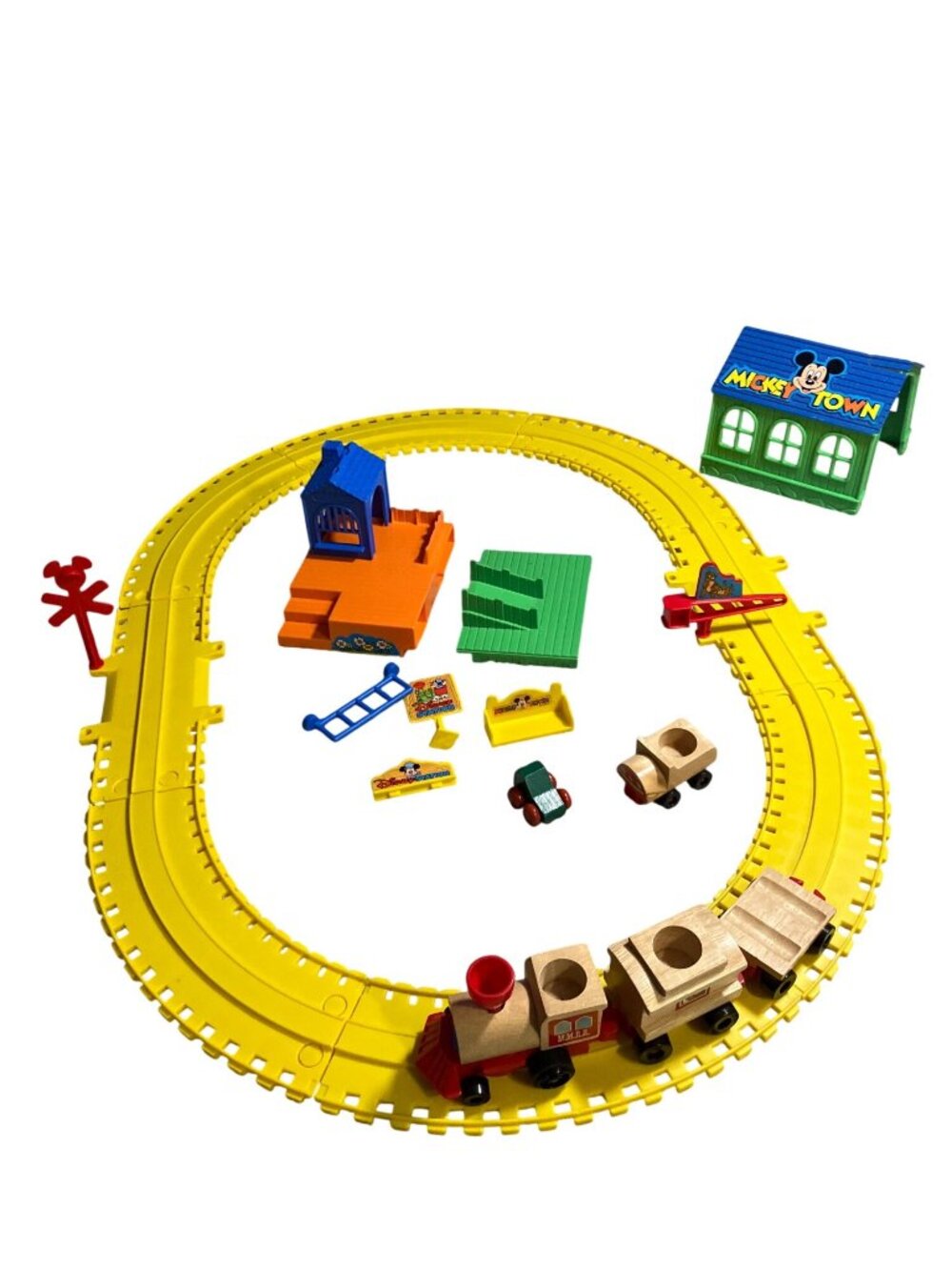 Mickey Town Playset With Colorful Interlocking Pieces For Kids Vintage Disney-Th